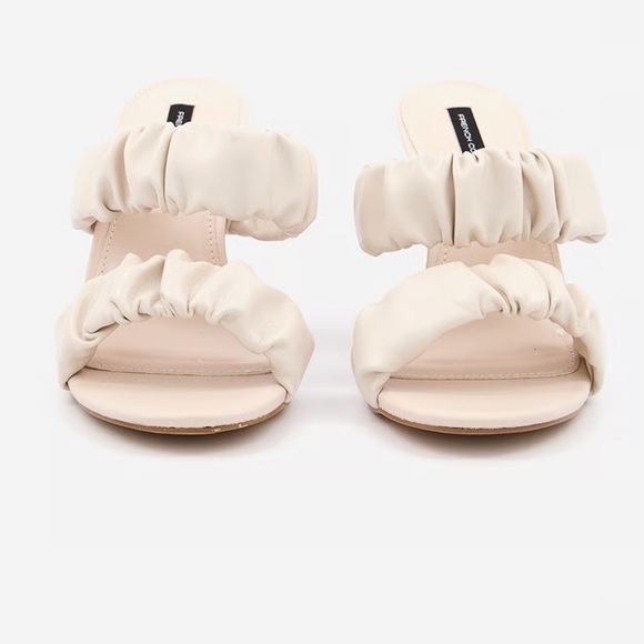 French Connection Ruffled Cream Heels - Picture 3 of 16